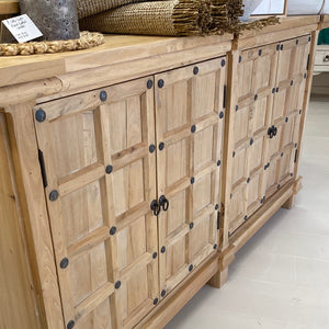 Narni Elm sideboard with metal studs detail