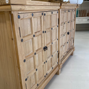 Narni Elm sideboard with metal studs detail