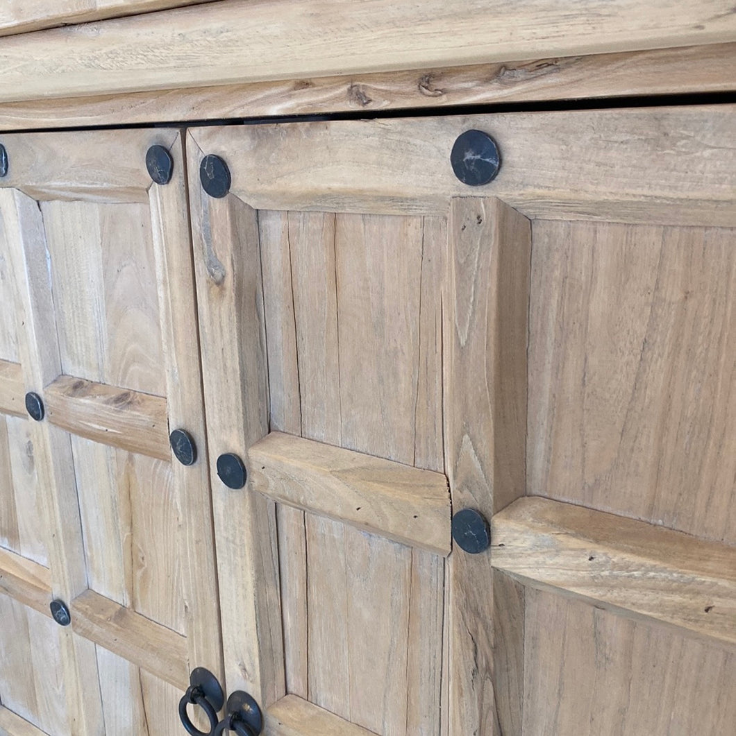 Narni Elm sideboard with metal studs detail