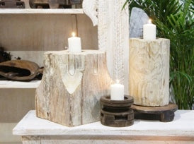 ANTIQUE CANDLE HOLDER - White only available